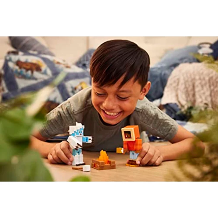 Minecraft Creator Storypack, Sammelfiguren Set mit 2 Actionfiguren und 3 DLCs für Camp Enderwood – Bild 2
