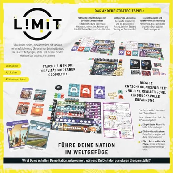 Spielworxx Limit, Strategisches Kennerspiel für 1-6 Spieler, ab 13 Jahre, 40–240 Minuten Spielzeit, auf Deutsch – Bild 4