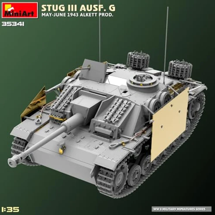 Other 1:35 StuG III Ausf. G Mai-Juni 1943 Alk, Modellfahrzeug mit beweglichen Luken und Photoätzteilen, 5 Varianten darstellbar – Bild 3
