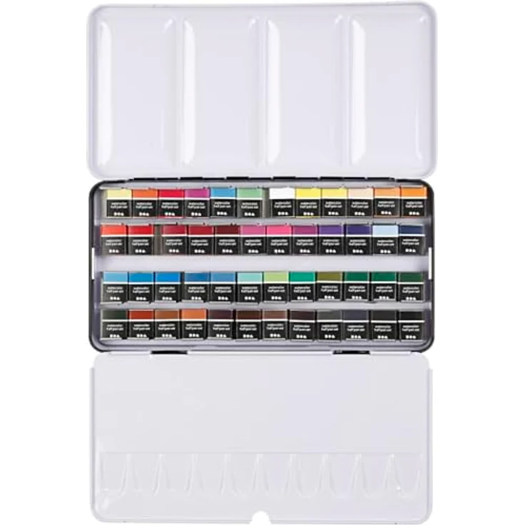 Creativ Company Pigment Art Proff Aquarellpfannen, Standardfarben, 48 Farben in ½-Pfanne, Einheitsgröße 10x20mm – Bild 4