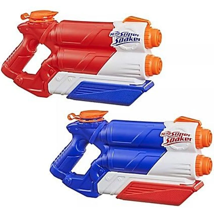 NERF Super Soaker – 2X Twin Tide & 2X Wave Spray – 4er Wasserblaster-Set mit großen Wassertanks und Pump-Action für spannende Sommer-Duelle – Bild 2