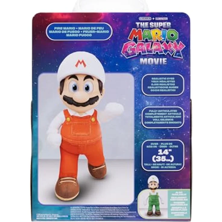 Jakks Pacific „Super Mario Galaxy“-Film: 35 cm großes, bewegliches Plüschtier – FIRE MARIO mit authentischen Details, für Kinder ab 3 Jahren – Bild 6