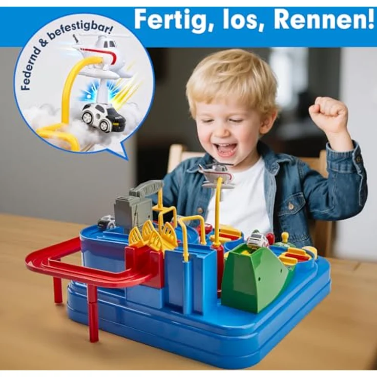 Auto Spielzeug ab 3 4 5 6 Jahre - Track Cars Spielzeug Autobahn Kinder für Kinder Jungen Mädchen über 3 Jahre, Abenteuer Autopark für Geschenk – Bild 9