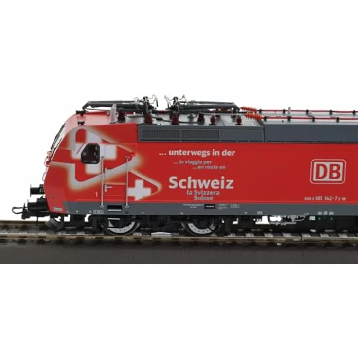 Roco 7500129 H0 E-Lok BR 185 142-7 der DB AG, Elektrolokomotive für Güterverkehr, Edelweiß-Design, 5,6 MW Dauerleistung, 140 km/h zugelassen – Bild 4