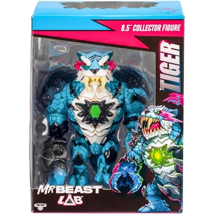 Moose Mr. Beast Figur Tiger, 16 cm Sammelfigur mit 13 beweglichen Gelenken, inklusive Premium-Präsentierbox – Bild 3