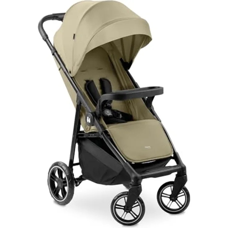 Hauck Kinderwagen Shop N Care, Klappbuggy bis 25 kg mit Liegefunktion, Getränkehalter und Snack Tablett, Klein Zusammenklappbar, Sonnenverdeck (UPF 50+), XL Korb (Olive) - Preisvergleich