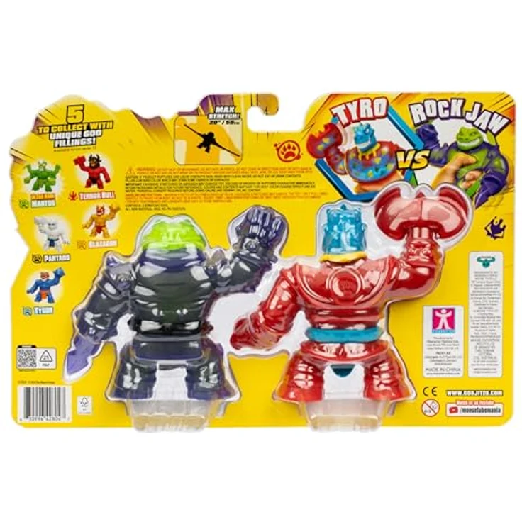 Heroes of Goo Jit Zu Heroes og GOO JIT Zu Versus Pack - Tyro vs. Rockjaw - Stretch Toy für Kinder ab 4 Jahren, dehnbar und flexibel mit einzigartigen Füllungen – Bild 5