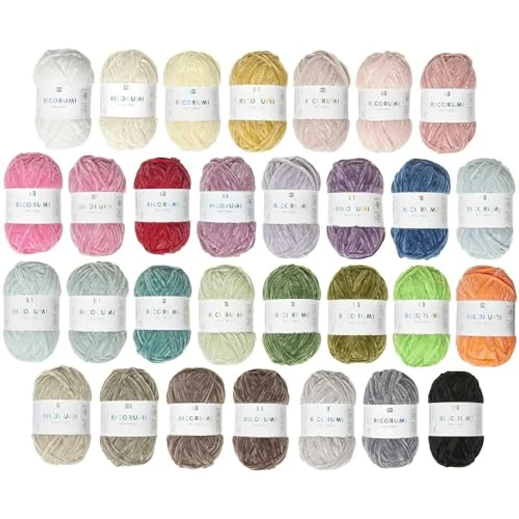 Rico Design Ricorumi-Set Nilli Nilli Häkelwolle, 30 Knäuel à 25g, 100% Polyester, Lauflänge 65 m, Nadelstärke 3,0 – Bild 3