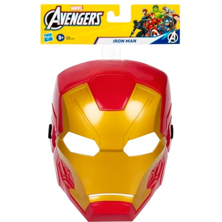 Marvel Avengers Iron Man Rollenspielmaske, Kostümzubehör für Kinder ab 5 Jahren, einstellbares Band für die meisten Nachwuchshelden – Bild 3
