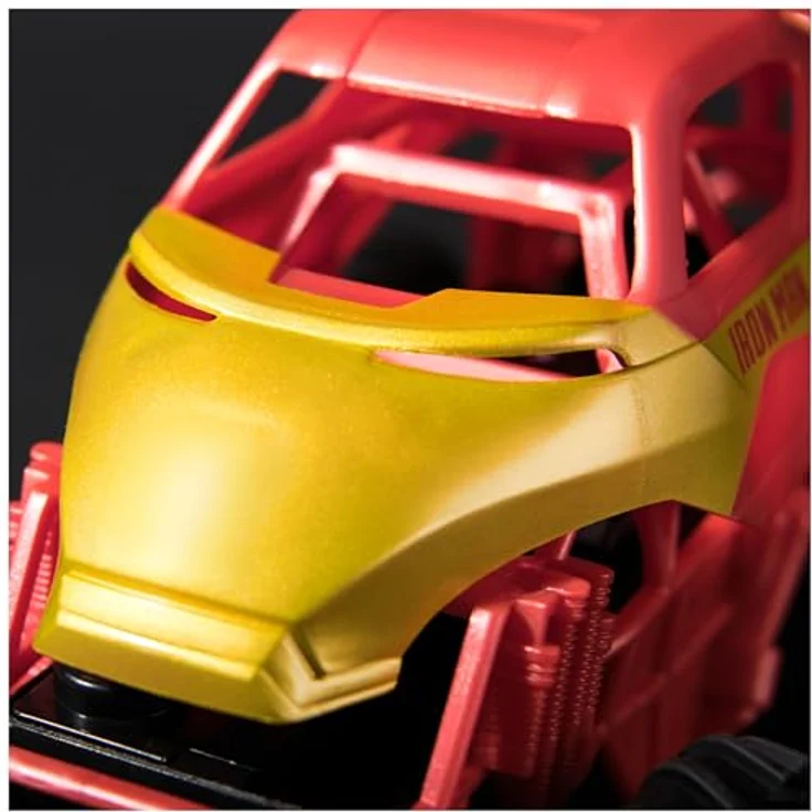 Monster Jam, Marvel Iron Man RC, Ferngesteuerter Truck, 2,4 GHz-Steuerung, Maßstab 1:24, ab 3 Jahren, rot-golden – Bild 4