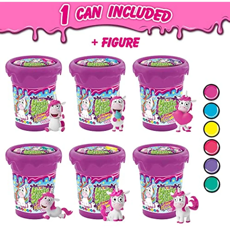 CRAZE Magic Slime Unicorn, Kinderschleim mit Glitter-Effekt und Einhorn-Figur, 110 ml, mehrfarbig – Bild 5
