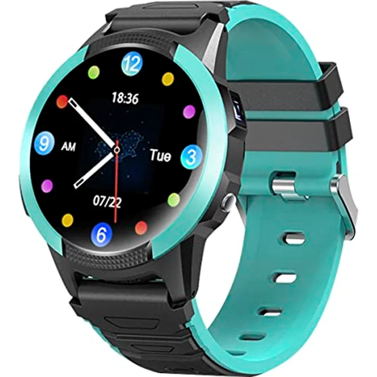 Save Family Slim 4G Kinder-Smartwatch mit Videoanruf, SOS-Taste, Stoppuhr und Schrittzähler - Blau – Bild 1