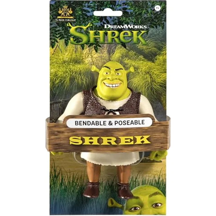 The Noble Collection Biegbarer Shrek, Bewegliche Sammelfigur ca. 15,2 cm, offiziell lizenziert von Dreamworks, für Kinder und Sammler ab 7 Jahren