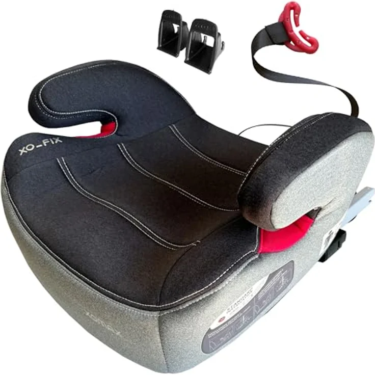 XOMAX Kindersitzerhöhung KBH313 mit ISOFIX, gepolstert, Armlehnen, ECE R129, für Kinder 6-12 Jahre – Bild 1