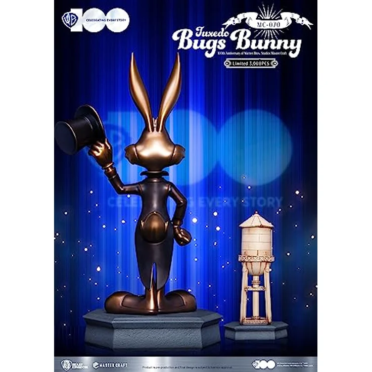 Beast Kingdom Toys Looney Tunes 100th Anniversary Master Craft Statue Tuxedo Bugs Bunny, 46 cm aus hochwertigem Polystone, limitierte Auflage – Bild 9