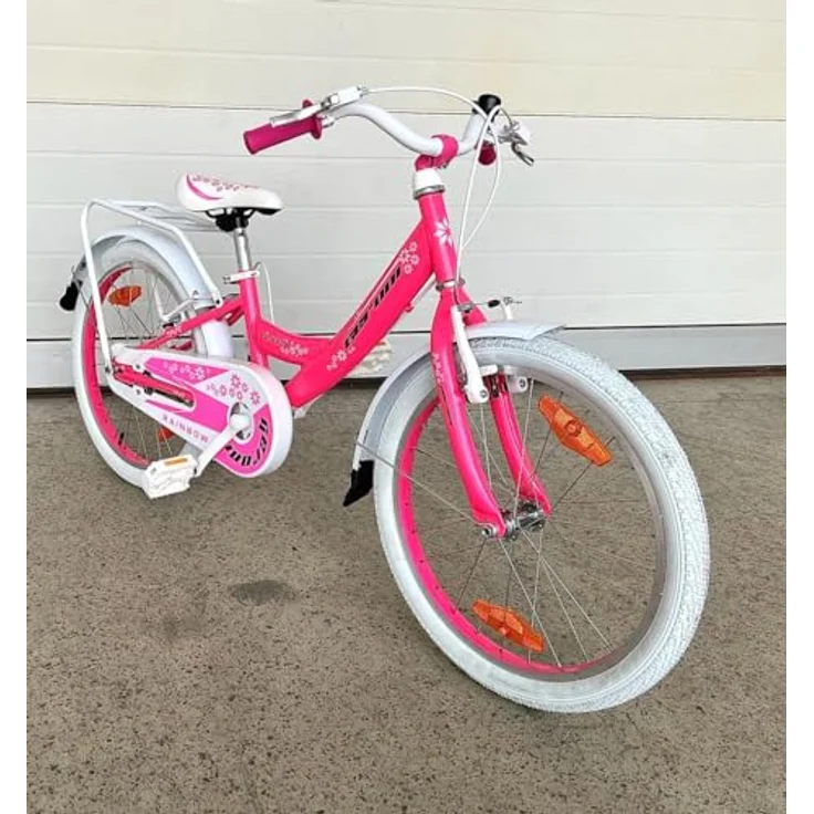 Rezzak 20 Zoll Mädchenfahrrad mit Rücktrittbremse Pink NEU 082, Schutzblech, Reflektoren, V Bremse, 26 cm Rahmenhöhe - Preisvergleich – Bild 5