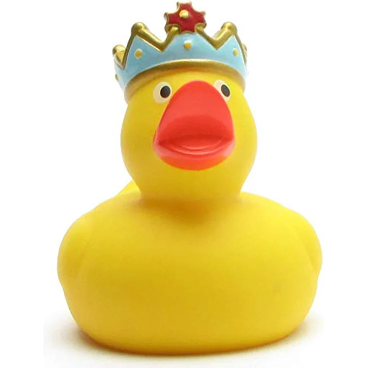 Duckshop Badeente - personalisierbar (Ente König) mit Quietscheloch, 8 cm, Vinyl, max. 10 Zeichen Wunschtext – Bild 5