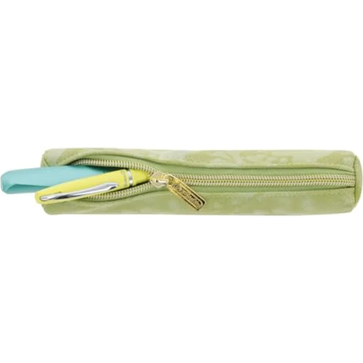 Pelikan Faulenzer rund Mini Bright Animals Green, Unbefülltes Etui aus Lederimitat, 21 x 4 x 4 cm, 1 Hauptfach mit Reißverschluss – Bild 3