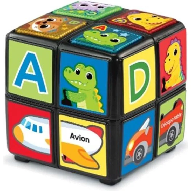 VTech Tierwürfel - Lernspielzeug mit Lichtern, Liedern, Buchstaben und Fahrzeugen, bunt