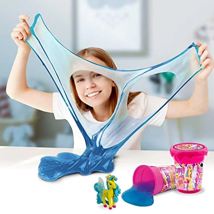 CRAZE Magic Slime GALUPY Unicorn, Bunter Kinderschleim mit Einhorn Spielfigur, 3x150 ml, sicher und geruchsneutral – Bild 4