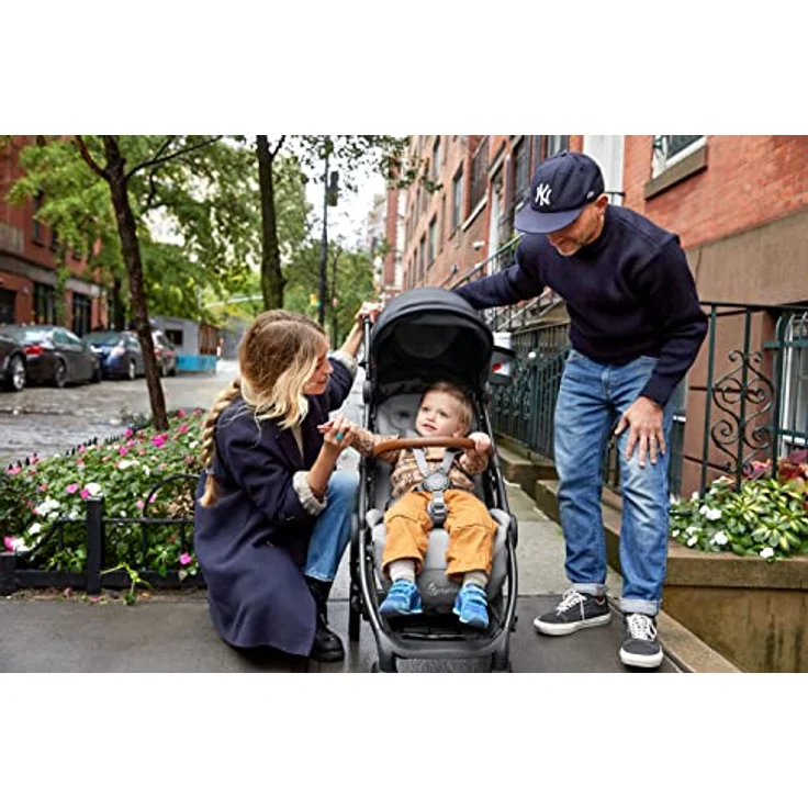 Ergobaby Metro+ Deluxe Kinderwagen Buggy mit Liegefunktion, Kinder-Buggy ab Geburt bis 22kg, Zusammenklappbar und Autositz Kompatibel, höhenverstellbarer Lenker, London Grey – Bild 6