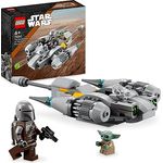 LEGO 75363 Star Wars N-1 Starfighter des Mandalorianers – Microfighter Mikro-Bauspielzeug, Das Buch von Boba Fett-Fahrzeug mit Baby Yoda-Figur Grogu, Geschenk für Kinder, Jungen, Mädchen ab 6 Jahren