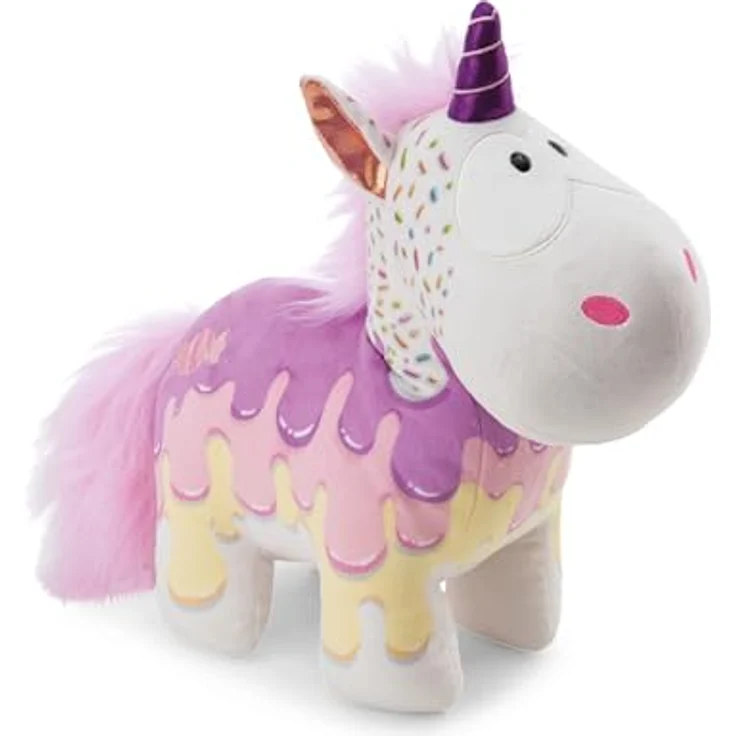NICI Kuscheltier Einhorn Sweety Rainbow 22cm, weiches Plüschtier in Weiß, buntes Design, perfektes Geschenk für Kinder & Erwachsene, recycelte Materialien – 61906 – Bild 1
