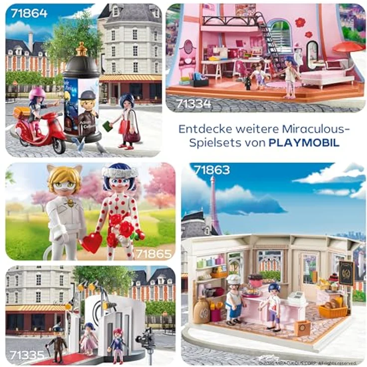 PLAYMOBIL Miraculous Ladybugs & Cat Noirs Hochzeit, detailreiches Spielset mit Figuren & Zubehör für Kinder ab 4 Jahren, fördert Kreativität & Rollenspiel, 71865 – Bild 6