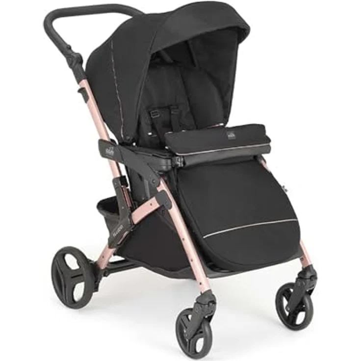 CAM Fluido Easy Kinderwagen 2in1 – stilvoller Sportwagen mit umkehrbarem Sitz, klappbar, ergonomisch, bis 22 kg (Schwarz) – Bild 2