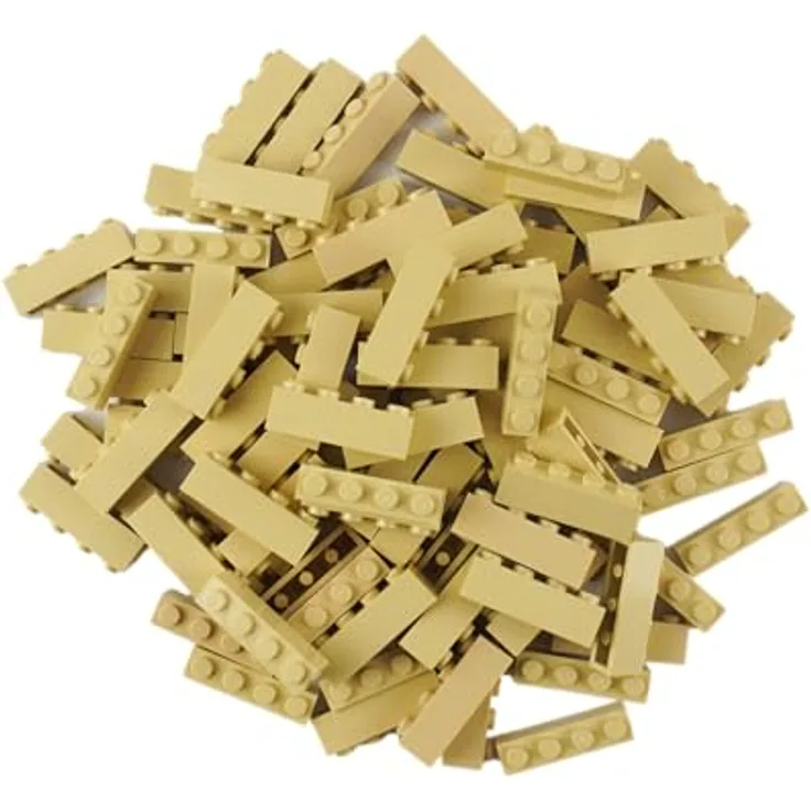 Stein-Experte Lego® Classic Basic City 1x4 Steine, hellbeige, 100 Stück - Ideal für kreative Bauprojekte und Erweiterungen!