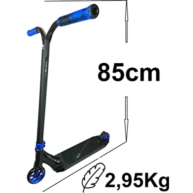 Ethic DTC Stuntscooter Ethic DTC Erawan V2 M Stunt-Scooter H=85cm 2,95kg Blau, Aluminium-Deck, Dryade V2 Aluminium-Lenker, Legion V2 Aluminium-Gabel – Bild 3