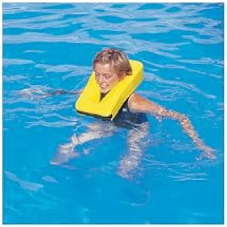 Sport-Thieme Schwimmkragen für Erwachsene | Halsschwimmkragen mit Klettverschluss | Hautfreundlicher PE-Schaum | Gelb | Markenqualität – Bild 2