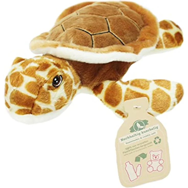 BEMIRO 2er Set Schildkröte Kuscheltier Harry und Larry 100% recycelt - ca. 25 cm, Kuscheltier Schildkröte, Meeresschildkröte, Stoffschildkröte, Schildkröte Plüschtier, Stofftier Schildkröte – Bild 3