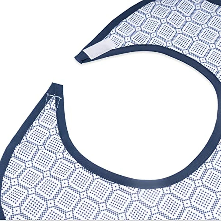 Sensalou Lätzchen für Erwachsene, Ess-Schürze in Hellblau, wasserdicht und waschbar, 90x45 cm – Bild 5