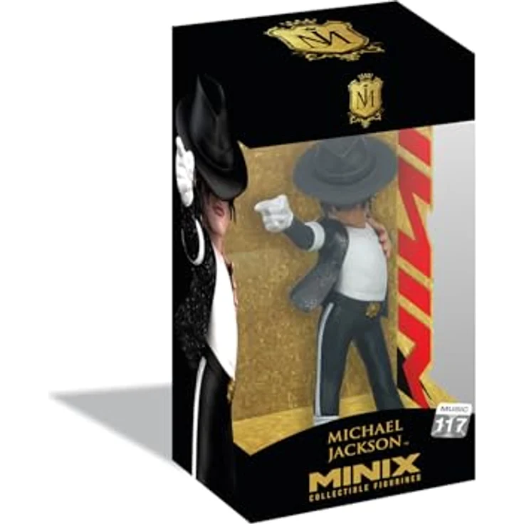 MINIX Music #117 Michael Jackson Billie Jean, Sammelfigur aus PVC, 12 cm, offiziell lizenziert in Ausstellungsbox – Bild 1