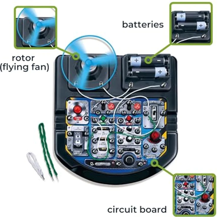 Velleman Elektronischer Projektbaukasten K8200, 18 Experimente mit LED, Ventilator und Sound für Kinder ab 8 Jahren – Bild 5