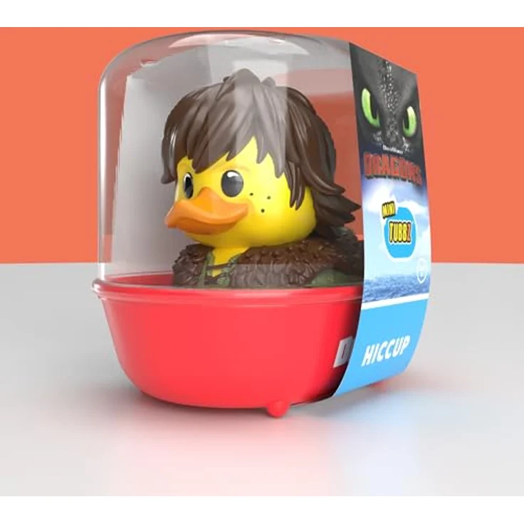 TUBBZ Mini: Drachenzähmen leicht gemacht - Hicks als Cosplay-Gummiente Vinyl-Figur, 5 cm, in Mini-Badewanne mit Logo – Bild 2