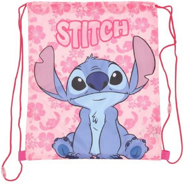 Lilo & Stitch Turnbeutel, Sportbeutel 40x35 cm mit Kordelzug, zusammenfaltbar, leicht und vielseitig einsetzbar