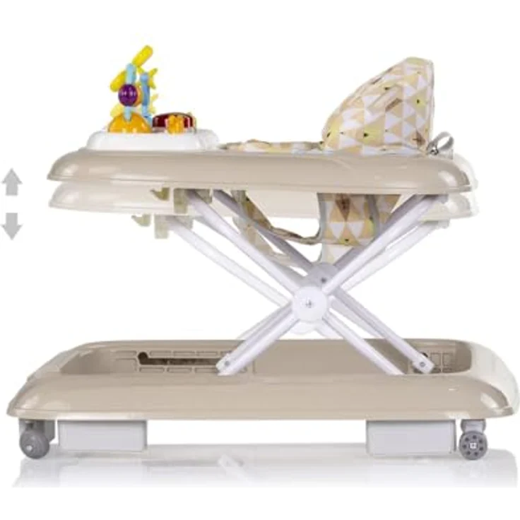 Chipolino Lauflernhilfe Baby Steps, klappbar mit Musik- und Spielpanel, 360° drehbare Räder, beige – Bild 3