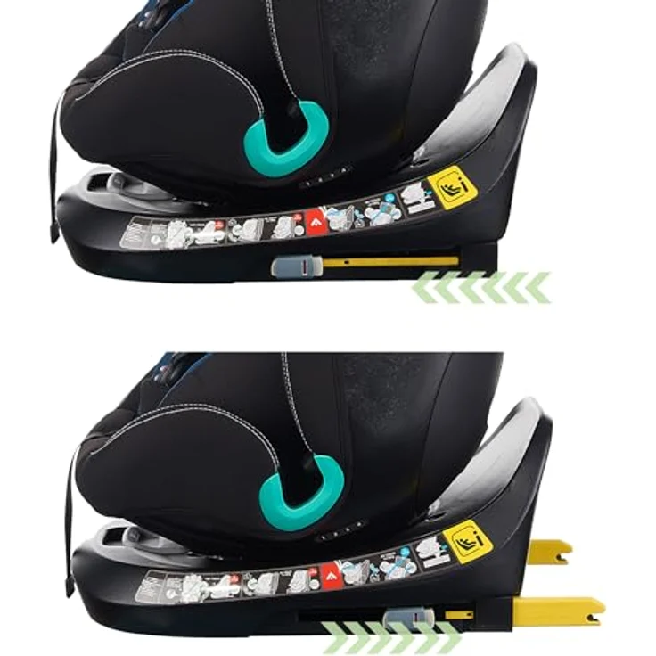 XOMAX Autokindersitz Diana, drehbar 360°, ISOFIX, 0-12 Jahre, ECE R129, schwarz/blau – Bild 6