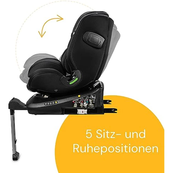 Osann Autokindersitz Eno360 SL i-Size, 360° drehbarer Reboarder Kindersitz Isofix, 40-150 cm, Baby Autositz - Osann Autokindersitz Eno360 SL i-Size, ab: Geburt, bis: 12 Jahre, Schwarz – Bild 8