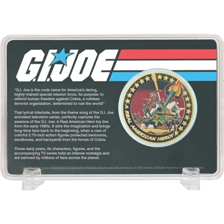 Fanatic G.I. Joe Sammelmünze A Real American Hero 60th Anniversary, 24k Gold Plated, Limitierte Edition (1982 Stück), nummeriert, Geschenkbox – Bild 3