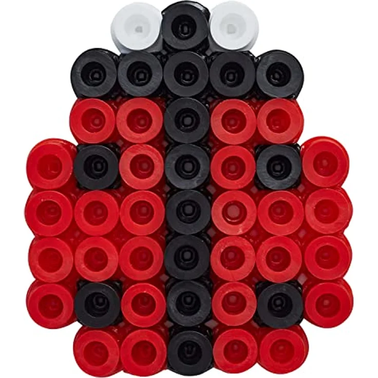 Hama Perlen 8792 Bügelperlen Dose mit Quadrat und Herz, Kreativ-Set mit ca. 400 Maxi-Perlen, 2 kleinen Stiftplatten zum Zusammenstecken, Motivvorlage, Bügelpapier, für Kinder ab 3 Jahren – Bild 3