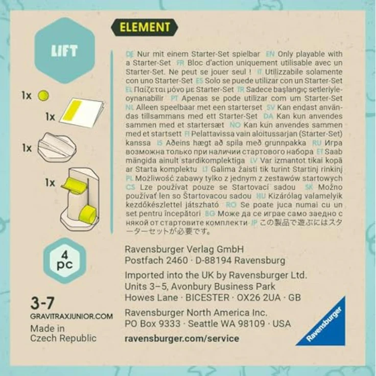 Ravensburger GraviTrax Junior Element Lift 24588 - Kugelbahn und Konstruktionsspielzeug für Kinder ab 3 Jahren, aus Holz-Biokunststoff, inkl. Kugel und Slope – Bild 2