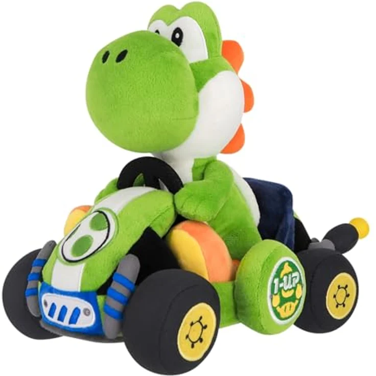 joojee GmbH Nintendo Super Mario Kart World Yoshi Plüsch, 27 cm, grünes Design, hochwertiger Plüsch, offiziell lizenziertes Merchandise – Bild 1
