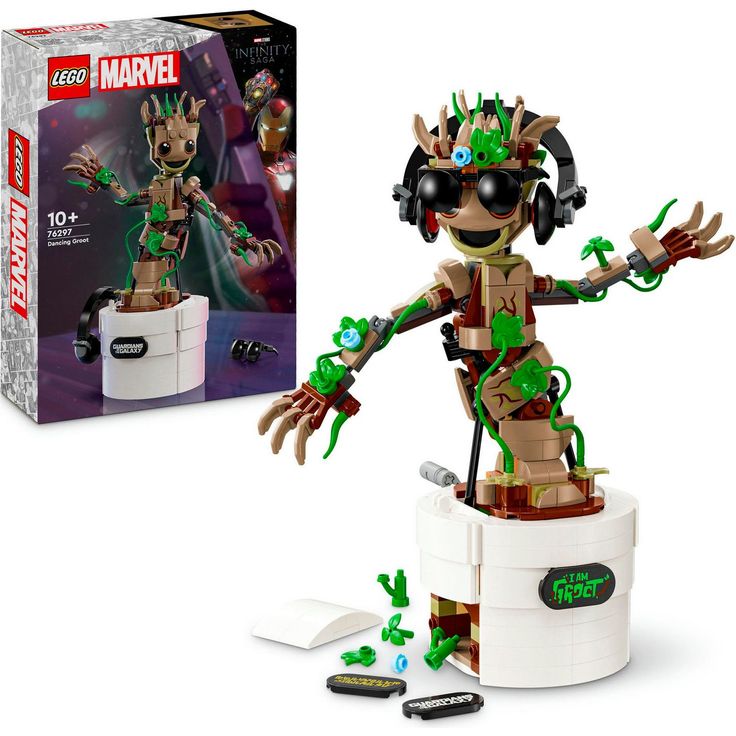 LEGO® Konstruktionsspielsteine Tanzender Groot (76297), LEGO Super Heroes, (459 St), Made in Europe
