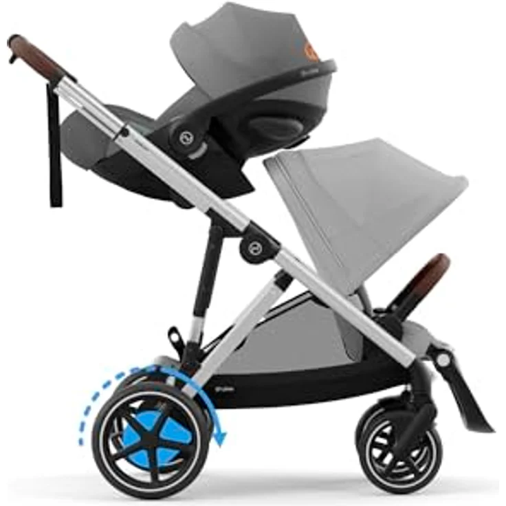 Cybex eGazelle S, Kinderwagen mit E-Motor, Wiegefunktion und großem Einkaufskorb – Bild 8