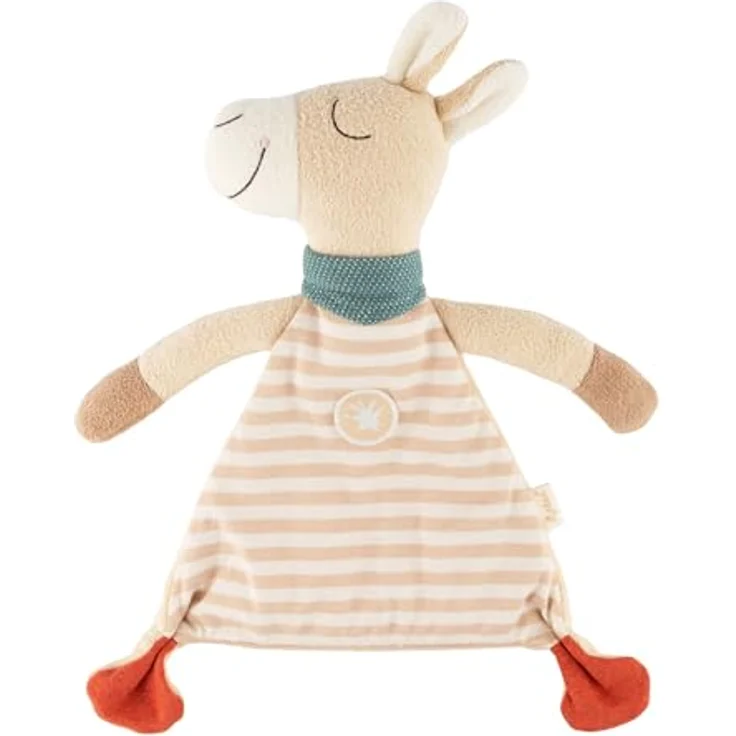 Sigikid Schnuffeltuch Lama Vanilla, Schmusetuch für Babys mit abwechslungsreichen Stoffen – Bild 1