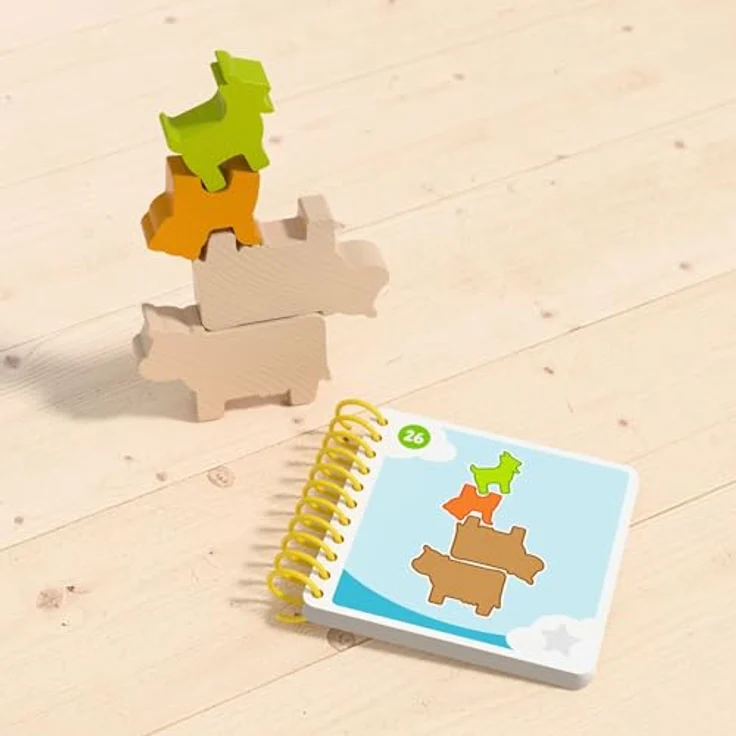 HABA Logic! Games – Baos Wolkenland – Legepuzzle & Stapelspiel mit 60 Aufgaben in verschiedenen Schwierigkeitsgraden, ab 3 Jahren – Bild 2