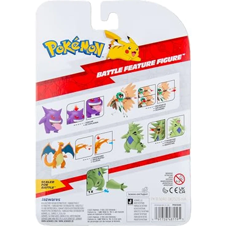 Pokémon Tyranitar Despotar Figur, 11 cm Sammelfigur aus der Neuen Welle 2024, offiziell lizenziertes Pokémon Spielzeug – Bild 5